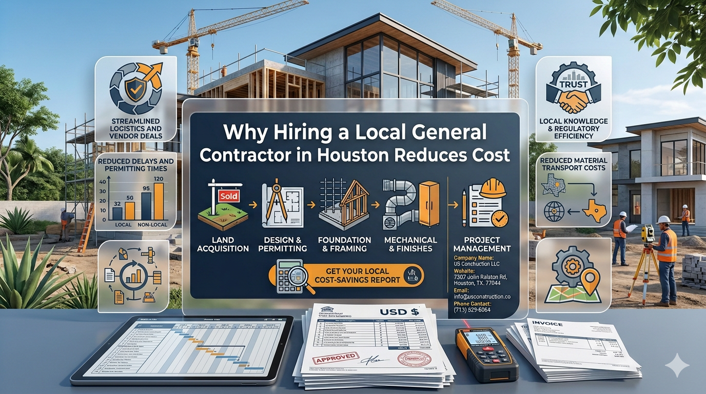 Why Hiring Local General Contractor in Houston Reduces Cost